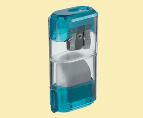 Container Sharpener, Slide Closure and Eraser